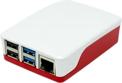 Imagen del producto de Raspberry RPI4 CASE RED/WHITE Raspberry Gehäuse Original für 4B Himbeer/weiß