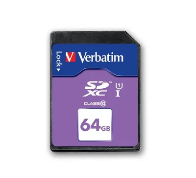 Produktbild von Verbatim VB-SDXC10-64G, 64 GB, SDXC, Klasse 10, 10 MB/s, 10 MB/s