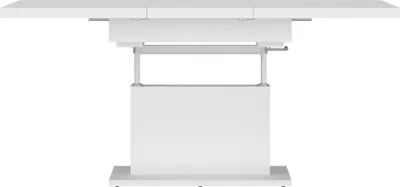 Produktbild von Couchtisch >CORTADO < Breite bis 150cm, Höhe bis 74cm, Alpinweiß - 110/150x59/74x70cm BxHxT