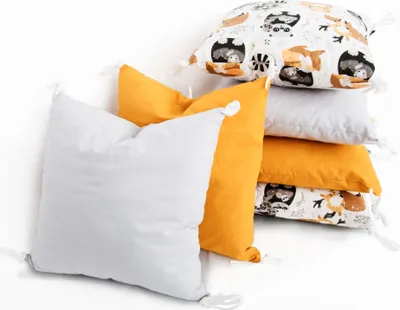 Produktbild von Amilian Bettumrandung 210 cm Babybett Kinder Nestchen Kantenschutz Bettnestchen Kopfumrandung für Laufstall Hausbett Bettausstattung Polster