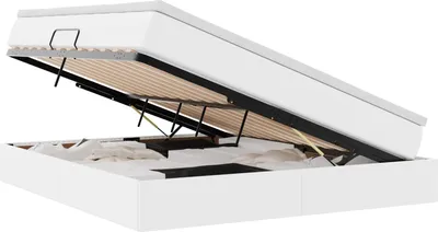 Immagine prodotto di Letto con contenitore e materasso Bianco 160 x 200 cm