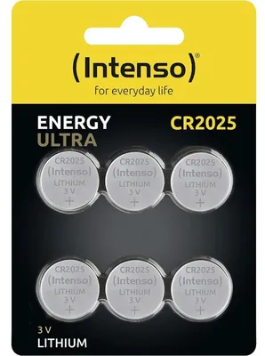 Produktbild von Intenso CR 2025 Energy 6er Blister - CR2025 - 160 mAh, Einwegbatterie, CR2025, Lithium-Manganese Dioxide (LiMnO2), 3 V, 6 Stück(e), 160 mAh