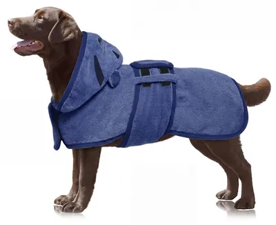 Produktbild von Trockenmantel für Hunde mit Absorbierendem Mikrofaser und Kapuze