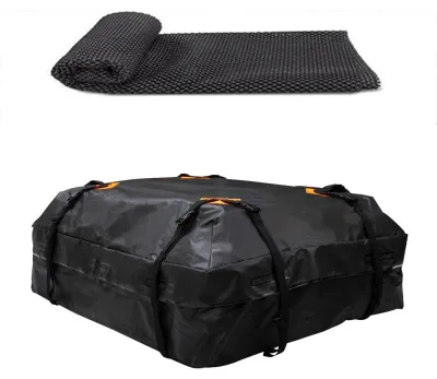Image de Sac de rangement imperméable pour toit de voiture, sac de rangement universel, sac cube de rangement pour les voyages et le camping, avec tapis antidérapant