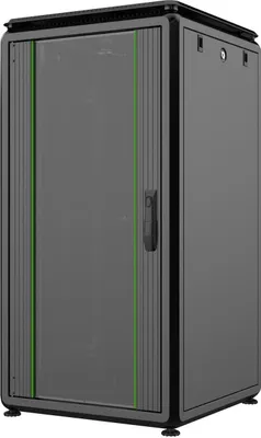 Produktbild von Lanview 19" 22HE 600x600x1164mm Datenleitungs-Rackschrank - Schwarz, RDL22U66BL