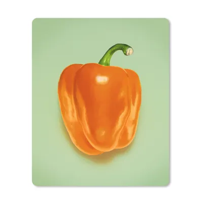 Produktbild von MuchoWow® Mauspad Mousepad Orange Paprika 30x40 cm - Mousepads - Maus Mat - Pad - Mausunterlage - Mausmatten