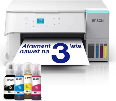 Obrázok produktu pre Epson EcoTank L4366, Farebná tlač, 4800 x 1200 DPI, Čiernobiele skenovanie, A4, Biela
