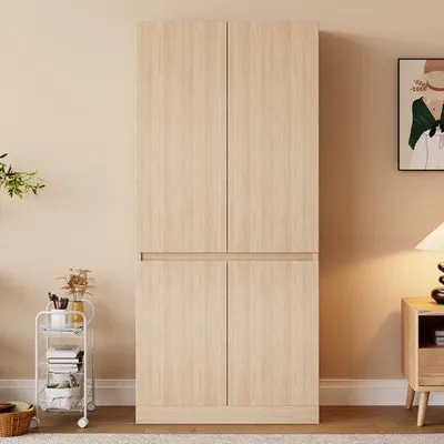 Image de Armoire à deux portes - en bois - à poser - grande - 70 x 40 x 170