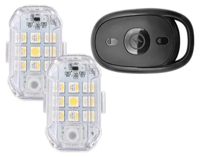 Obrázek produktu pro Verk 12435 Bezdrátová LED výstražná světla s dálkovým ovládáním, 7 barev, sada 2 ks
