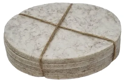 Produktbild von Filz Untersetzer Rund 10cm Beige 4er Set Tischschutz Kratzschutz
