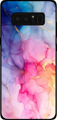 Produktbild von Smartphonica Telefon Fall geeignet für Samsung Galaxy Note 8 mit Marmor Druck - TPU zurück Abdeckung Fall Marmor Design - Regenbogen