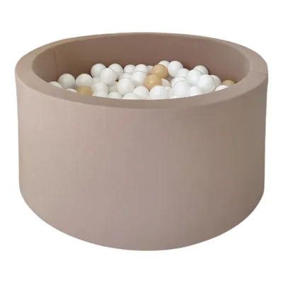 Image de MONIO for kids Piscine à balles 90 cm beige + 200 balles