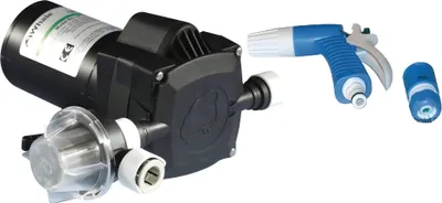 Produktbild von WHALE Deckreinigungspumpe 18 l/min Autoklav mit Sprühpistole 12V oder 24V für Boote Größe: 18 l/min 12 V