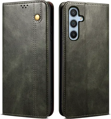 Immagine prodotto di Custodia per Samsung Galaxy A15 in pelle flip case portafoglio con funzione stand verde