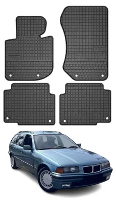 Image de OMAC Tapis de sol pour BMW Série 3 E36 Berline Break 1990-1998 Noir caoutchouc