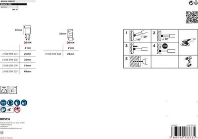 Produktbild von PRO Ceramic dry X-Lock Bohrkronen-Set, 68x33, 51x33, 35x33, 25x33, 20 mm, 5-tlg.