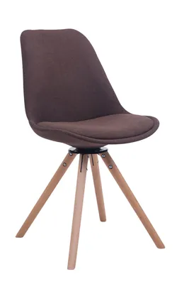 Image de Chaise visiteur Troyes Pivotant Natura Tissu Rond Marron