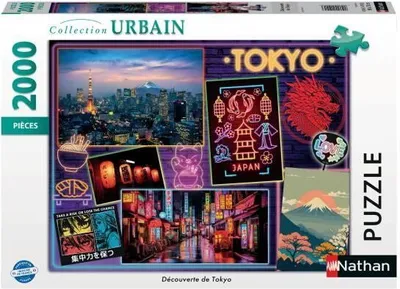 Image de Puzzle 2000 pièces Découverte de Tokyo, Nathan, 12001091, A partir de 14 ans