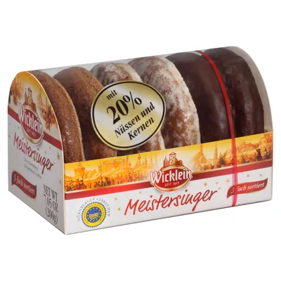 Zdjęcie produktu dla Wicklein Meistersinger Wafle norymberskie piernikowe różne 200g