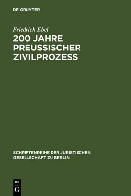 Produktbild von 200 Jahre preußischer Zivilprozeß