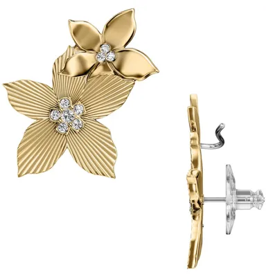 Produktbild von Fossil JF04972710 Damen Ohrstecker Blume  Edelstahl Gold weiß