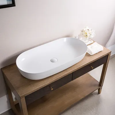 Produktbild von Rea Aufsatzwaschbecken Cleo 81 Oval White