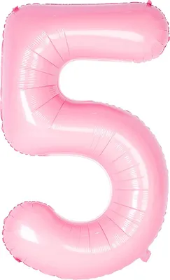 Produktbild von Oblique Unique Folien Luftballon mit Zahl 5 für Kinder Geburtstag Mädchen Jubiläum Party Deko Ballon rosa