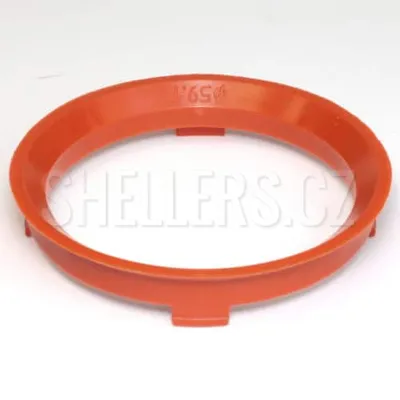 Obrázok produktu pre Centrovací krúžok 67,1 / 59,1 (CD671591), plast, oranžový, presah kužeľa 3 mm