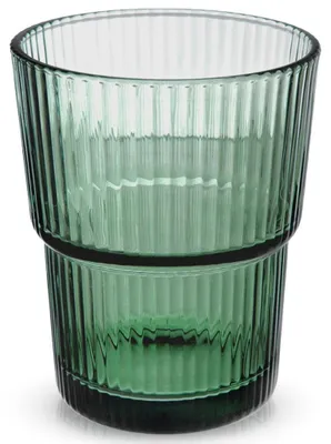 Immagine prodotto di Orion | Set di bicchieri per bere - 400 ml - Verde - Vetro scanalato - Lavabile in lavastoviglie - VERDE