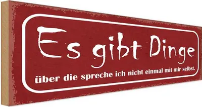 Produktbild von vianmo Holzschild 10x27 cm es gibt Dinge über die spreche Dekoration