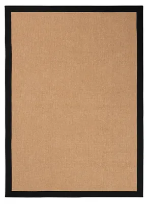Image de carpetfine Tapis Sisal Noir 80x150 cm | Tapis moderne pour le salon et la chambre à coucher
