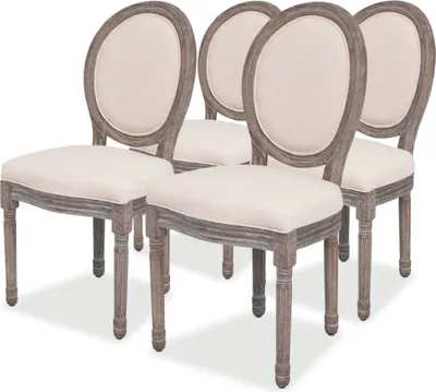 Produktbild von Esszimmerstühle 4 Stk. Creme Stoff