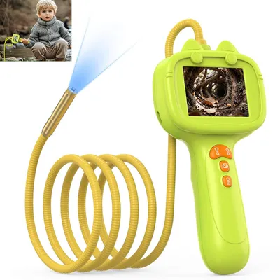 Produktbild von Handendoskop für Kinder mit 2,4" LCD-Bildschirm,1080P Inspektionskamera, IP67 Wasserdicht, 0,8m Schlangenkabel, Digitales Mikroskop-Spielzeug für Naturforschung & Wissenschaft, Grün