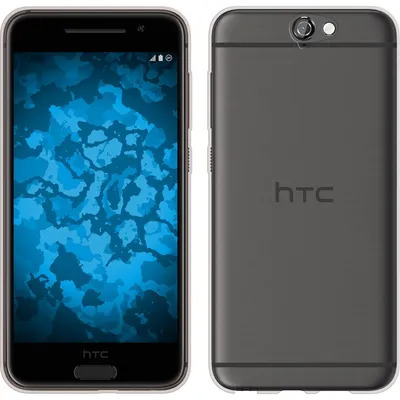 Produktbild von PhoneNatic Case kompatibel mit HTC One A9 - grau Silikon Hülle Slimcase + 2 Schutzfolien