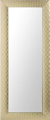 Produktbild von BELIANI Wandspiegel Gold 50 x 130 cm Rahmen im Wabenmuster Rechteckig Modern