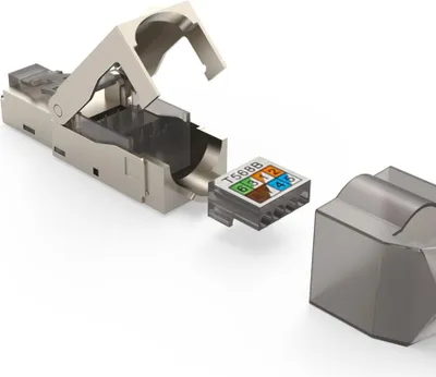 Imagen del producto de Hama 00200793, RJ45, gris, Cat6a, paquete de 5 unidades