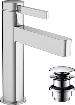 Produktbild von Einhebel-Waschtischmischer FINORIS 110 CoolStart m PO AG 1 1/4Zoll chrom CoolStart, mit Push-Open Ablaufgarnitur chrom