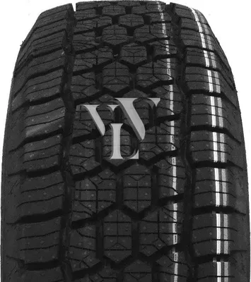 A close-up view of a tire tread pattern.