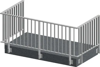 Produktbild von Pertura Geländerset Triton U-Form Aluminium anthrazit Seitenmontage 5 m