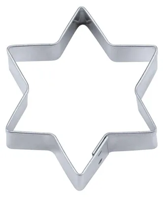 Ausstechform Stern, 6 Zacken, 15 x 3 cm, silber