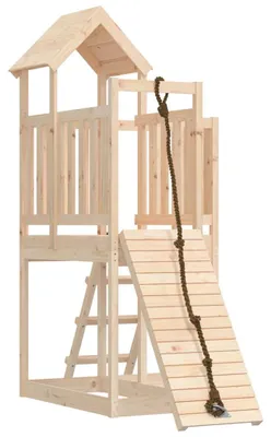 Produktbild von vidaXL Spielturm mit Kletterwand Massivholz Kiefer