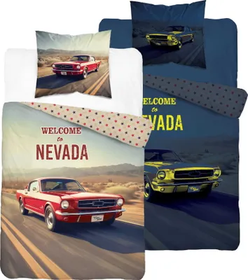 Obrázok produktu pre Detexpol Svietiace obliečky 140x200 Auto sivá červená viacfarebná 5210 A Fluo 40