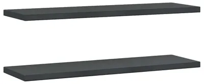 Obrázek produktu pro vidaXL Nástěnné police 2 ks 100x30 cm černá nerezová ocel