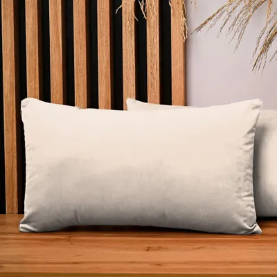 Obrázok produktu pre MG Design, dvojica obliečok na vankúše, 40 x 80 cm, svetlo béžová – so zipsom, jemne lesklá, príjemná na dotyk, ľahko sa udržiava a je odolná