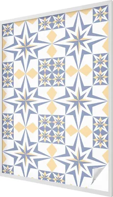 Zdjęcie produktu dla Folia witrażowa - 146x100 cm - wzór witrażowy - nieprzezroczysta dekoracyjna folia do ochrony prywatności - samoprzylepna, ochrona UV - wzór gwiazdy