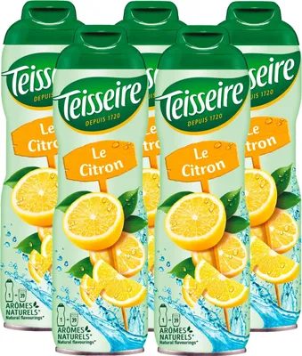 Produktbild von Teisseire Getränke-Sirup Lemon/Zitrone 600ml - Intensiv im Geschmack (5er Pack)