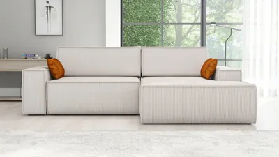 Produktbild von Ecksofa TOR mit Schlaffunktion. Farbe: Silver.