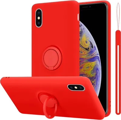 Produktbild von Cadorabo Hülle für Apple iPhone XS MAX Schutz Hülle in Rot Handyhülle TPU Etui Case Cover
