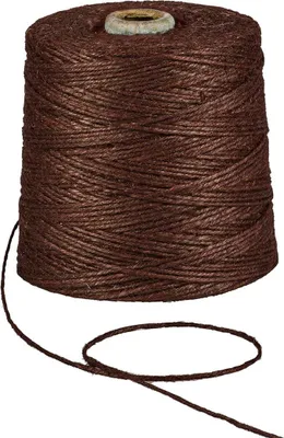 Image de Fil de jute brun foncé, 500 m, 2 mm, 1 kg, fil de jute pour le crochet, le macramé, le jardinage