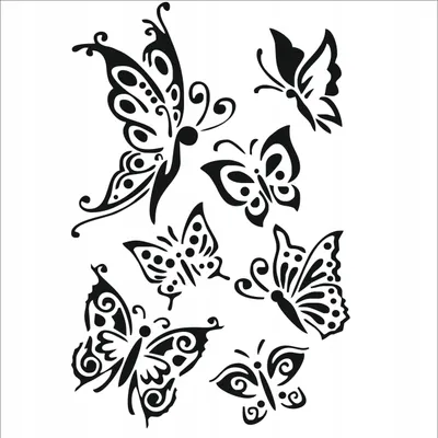 Produktbild von szablon-studio Schablone DIY Motiv Schmetterling wiederverwendbar